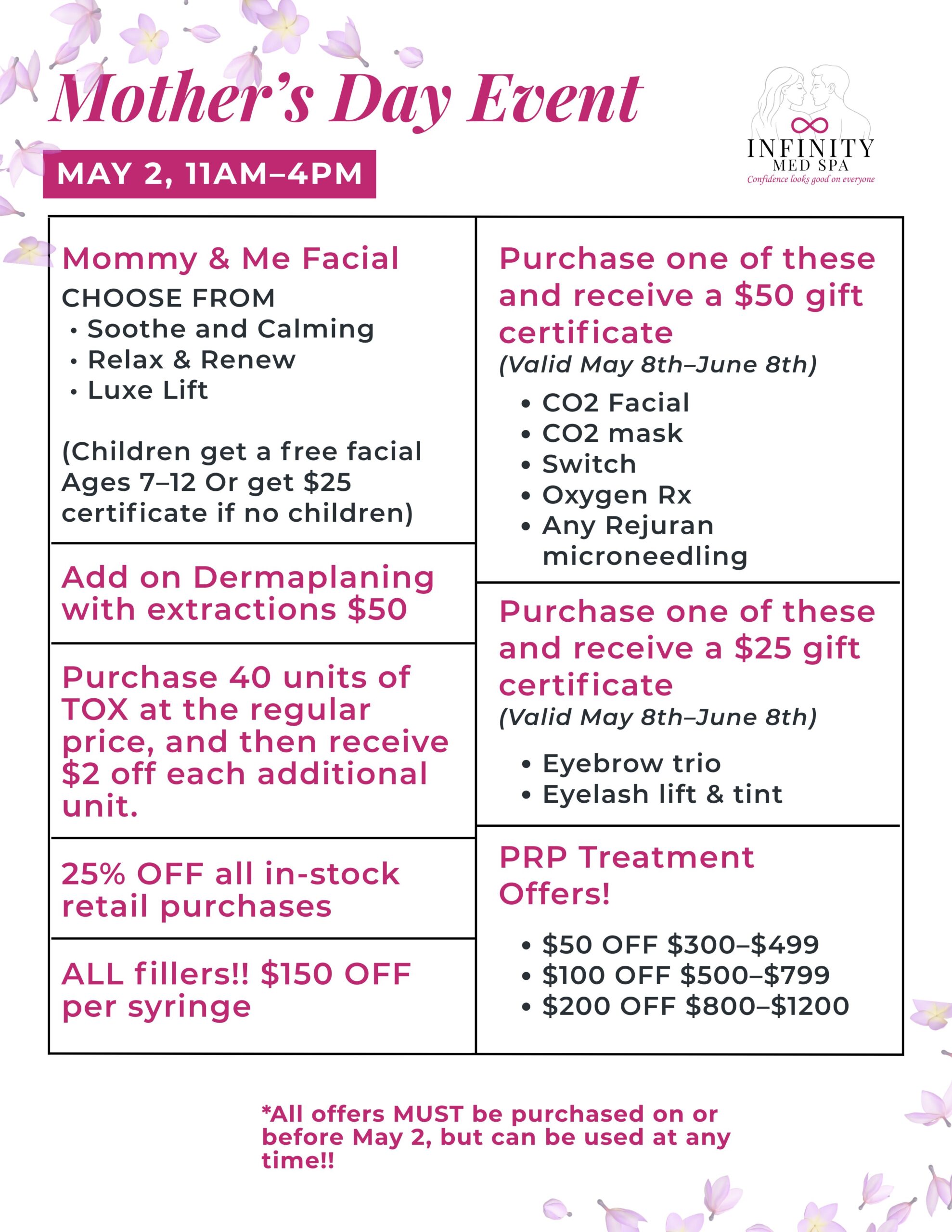 Mother's Day Event Specials in Douglasville, GA
