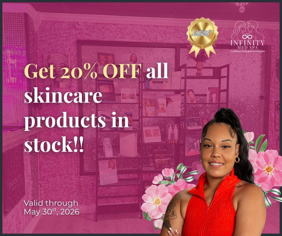 Get 20% OFF all Skincare Products in stock!!