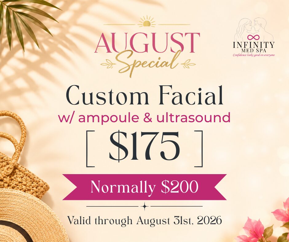 Custom Facial w_ ampoule & ultrasound at Infinity Med Spa GA